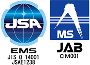 【JSA EMS JIS Q 14001 JSAE1238】【MS JAB CM001】
